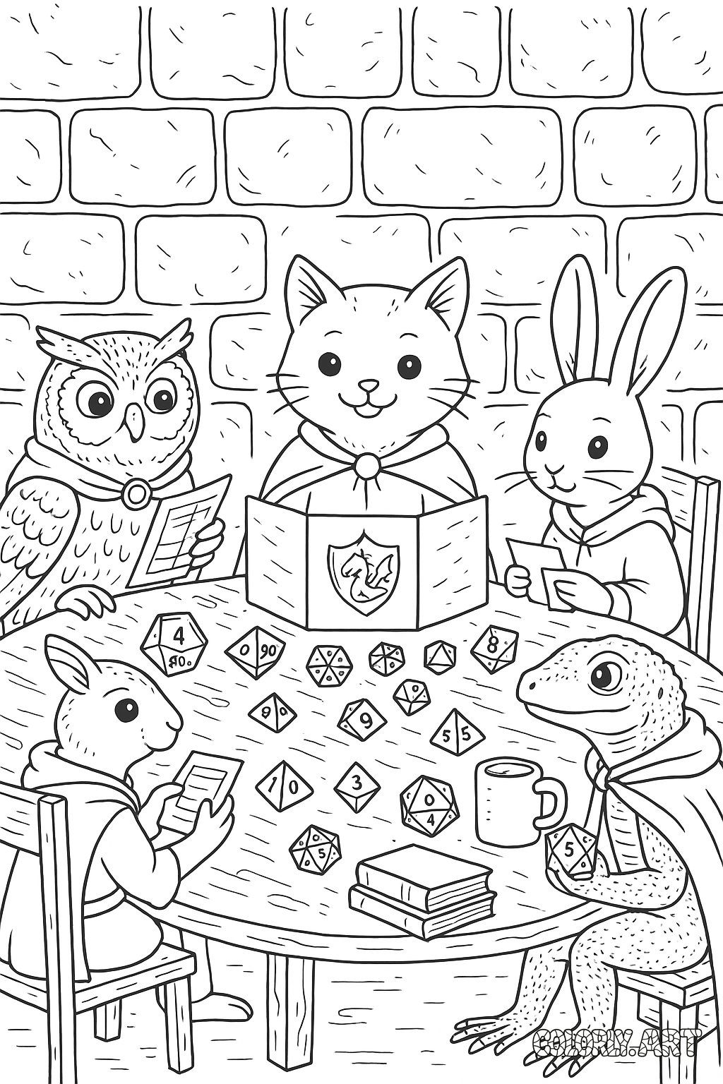 Animals Playing DnD Dungeons and dragons (2).png
